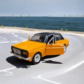 Metal Çek Bırak Anadol Araba Sarı Sesli ve Işıklı ( 1/36 Ölçek ) - 1