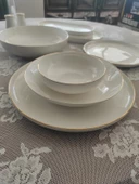 New Bone Porselen Gold Yaldızlı 30 Parça Yemek Takımı fk.118 - 3