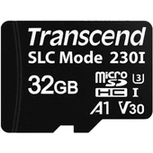 TRANSCEND TS32GUSD230I 32GB Industrial Temp SDHC microSD Hafiza Karti - 1