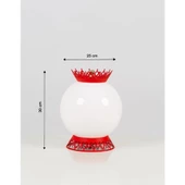 Bahar Kırmızı Taçlı Küre Abajur - 1019 - 2