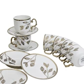 Sudedi Home Paçi Binnur Nescafe&Çay 6'lı Fincan Takımı POR-101548 - 3
