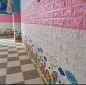 Renkli Duvarlar 70x77cm 1 Adet Tren Bulut Bebek Odası Kreş Kendinden Yapışkanlı 3D Dekoratif Duvar Paneli KağıdıNW30 thumbnail 6