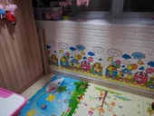 Renkli Duvarlar 70x77cm 1 Adet Tren Bulut Bebek Odası Kreş Kendinden Yapışkanlı 3D Dekoratif Duvar Paneli KağıdıNW30 thumbnail 3