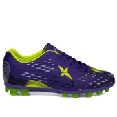 Krampon Çim Saha Halı Saha Futbol Ayakkabısı Mor Sarı thumbnail 1