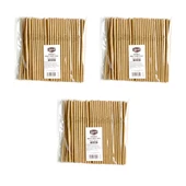 Roll-Up Doğaya Dönüş Ekolojik Doğal Körüklü Kraft Kağıt Pipet - 6 mm. - 19.5 Cm. - 100'lü 3 Paket - 1