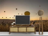 Günbatımı ve Sıcak Hava Balon Manzaralı Duvar Kağıdı thumbnail 3