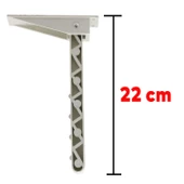 Plastik Sofra Ayağı Katlanır Yer Sofrası Sini Altı Katlanabilir 22 cm Kırık Beyaz - 3