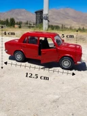 Metal Çek Bırak Murat 124 Araba Kırmızı Sesli ve Işıklı ( 1/36 Ölçek ) - 3