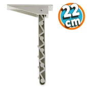 Plastik Sofra Ayağı Katlanır Yer Sofrası Sini Altı Katlanabilir 22 cm Kırık Beyaz - 7