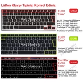 F Klavye Laptop Macbook Pro Kılıf DaktiloTip Baskı 12inç A1534-13inç A1708 ile Uyumlu - 2
