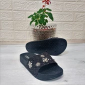 Pienn 20622 Siyah Taşlı Şık Kadın Terlik thumbnail 9