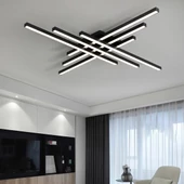 Kepez / Plafonyer Avize / 100 Cm / 6 Çubuk / Antrasit Gövde - 1
