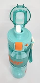 Shotay DL-24638 850ML Pipetli-Pipetsiz Tritan Yeşil-Turuncu Şeffaf Matara Taşıma Aparatlı - 2