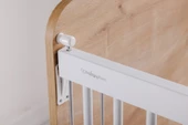 Babywhen BW1066 - Pratik Kademeli Anne Yanı Tekerlekli Bebek Beşik Ahşap 60x120 - 4