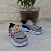 M.P One 3127 Gri-Siyah Işıklı Fuspetli Bebe Spor Ayakkabı thumbnail 3