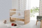 Babywhen Bw1076 - Pratik Sallanır Anne Yanı Kademeli Bebek Beşik Ahşap 60x120 - 2