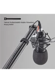 Ergonomik Premium Mikrofon Tutucu, Ayarlanabilir Kol ve Yükseklik Masa Mikrofon Standı - 3
