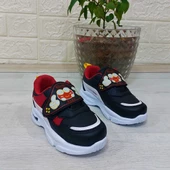 M.P One 3127 Siyah-Kırmızı Işıklı Fuspetli Bebe Spor Ayakkabı thumbnail 3