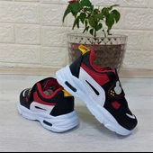 M.P One 3127 Siyah-Kırmızı Işıklı Fuspetli Bebe Spor Ayakkabı thumbnail 2