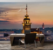 Günbatımı Kızkulesi Manzaralı Duvar Kağıdı thumbnail 3