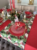yılbaşı kokinalı runner dikdörtgen 43x135 cm noel yeniyıl sofrası sunum - 3