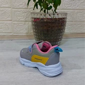 M.P One 3127 Gri-Pembe Işıklı Fuspetli Bebe Spor Ayakkabı thumbnail 4