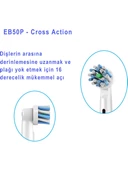 Kyver Cross Action 4 lü Oral B Uyumlu Dış Fırçası Yedek Başlığı - 4