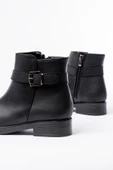 Siyah Toka Aksesuarlı Fermuarlı Günlük Kadın Bot - 5