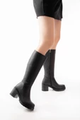 Siyah Fermuarlı Günlük Kadın Çizme thumbnail 4