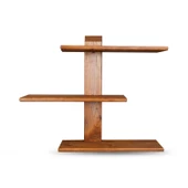 Dekoratif Ahşap 3 Raflı Duvar Rafı Kitaplık Çiçeklik Biblo Baharatlık Rafı 60x48x18 Cm - 3