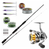 YekOutdoor Okuma Profesyonel LRF Seti Okuma Wave Power 213 cm 0-8 gr Lrf Kamışı&Okuma Avenger Av-1000 (5,0,1) 6+1bb Olta Makinesi - 1
