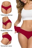 2 Adet Kadın Dikişsiz Lazer Kesim Esnek İz yapmayan Külot S5 - 9
