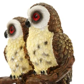 Pretty Dal Üstünde Baykuşlar Biblo Polyester 14cm - 3