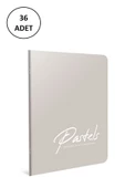 Gıpta A6 Pastels Tel Dikişli Plastik Kapak Defter 80 Yaprak Çizgili 36 Adet - 1