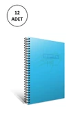 Gıpta Eko Pp A4 Spiralli Pp Kapak Defter 60 Yaprak Kareli (12 Li Paket) 4176 - 1