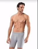 ERDEM 1470 ERKEK LİKRALI UZUN BOXER 6 ADET  4XL GRi - 1