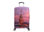 Bagacar Kız Kulesi Orta Boy Valiz için Valiz Kılıfı thumbnail 1