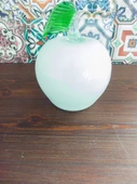 Murano Dekoratif Cam Beyaz Elma 13,5cm - 4