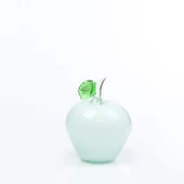 Murano Dekoratif Cam Beyaz Elma 13,5cm - 1