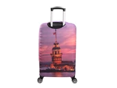 Bagacar Kız Kulesi Orta Boy Valiz için Valiz Kılıfı thumbnail 3
