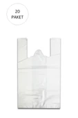 Beyaz Hışır Atlet Poşet Mini Boy 22x31 cm 20 Paket Takriben 10.000 Adet - 1