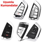 Bmw F G Serisi Fem Smart Anahtar Kumanda Kılıfı Oto Anahtarlık Gri Gold thumbnail 5