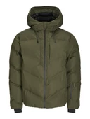 Jack Jones Slay Heat Qulted Puffer Erkek Mont 12260482 - 1