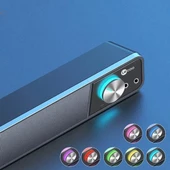 Lecoo DS111 Kablolu (USB + 3.5mm Jack Girişli) 6W Soundbar Taşınabilir Stereo Hoparlör Siyah thumbnail 3