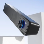 Lecoo DS111 Kablolu (USB + 3.5mm Jack Girişli) 6W Soundbar Taşınabilir Stereo Hoparlör Siyah thumbnail 6