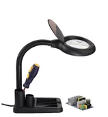 Esnek 5x /10x,40 Led Işıklı Büyüteç ,lamba  Büyüteç Okuma, Çalışma Lehim Masa Lambası A808 - 7