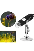 1600x Usb Dijital Mikroskop Kamera Endoskop 8led Büyüteç Metal Standı - 3