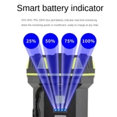 F-262 Yeni Güçlü Çift Taraflı Taşınabilir Spot Ve Işıldak Usb Powerbank Şarjlı Fener thumbnail 4
