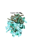 Yeşil 15 x 5 mm Dantel Oya Yazma Halhal Abiye Lazer Kesim Pul 200 adet / 8 gram - 1