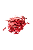 Kırmızı 15 x 5 mm Dantel Oya Yazma Halhal Abiye Pulu Lazer Kesim Pul 200 adet / 8 gram - 3